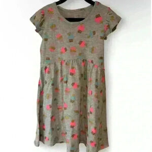 🌟5/$20🌟Member's Mark Girls Cupcake Dress Size 7 Gray Knee Length Casual